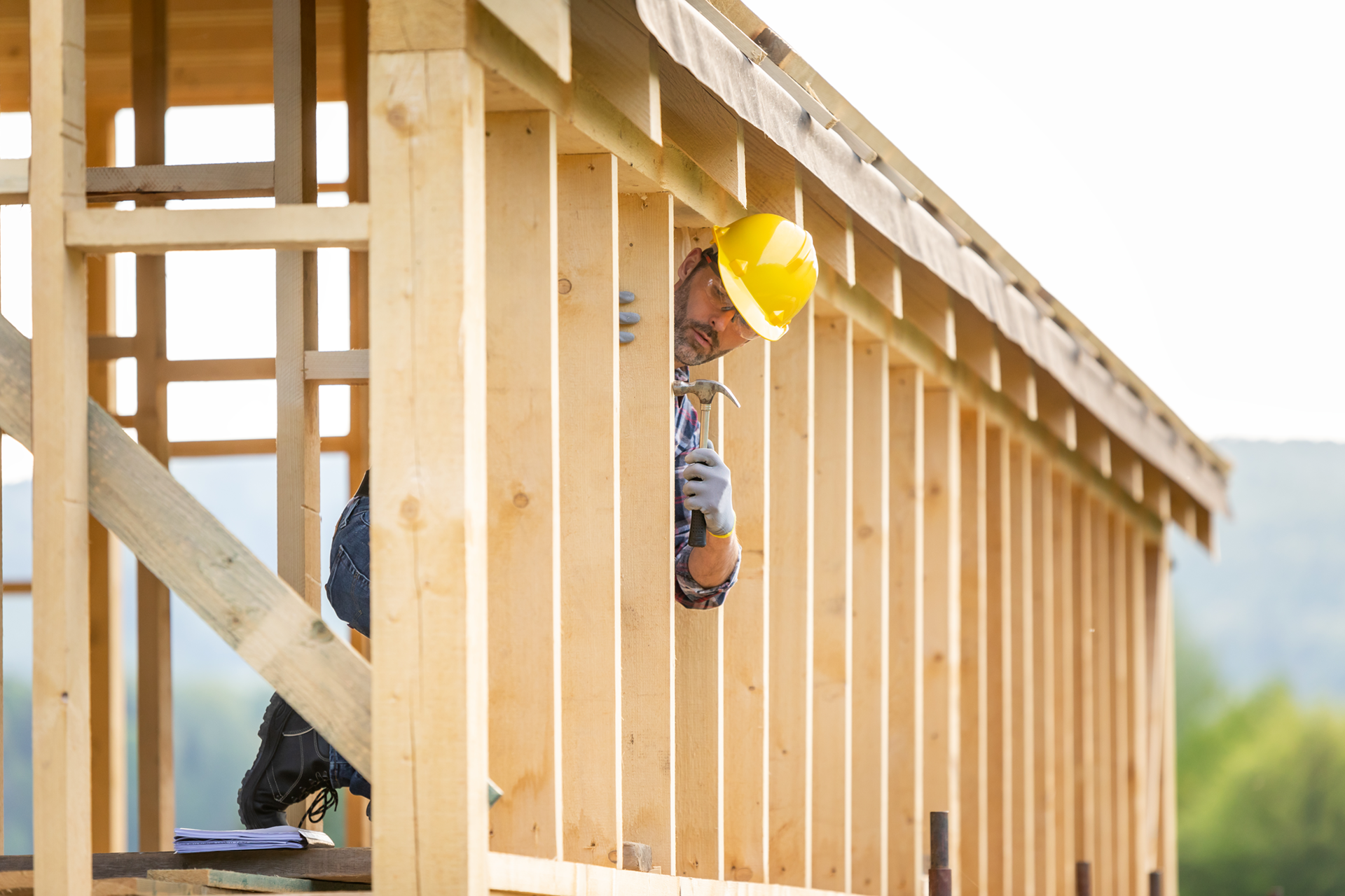Wood framing structure built by Weiss General Construction team in Orange County, CA.