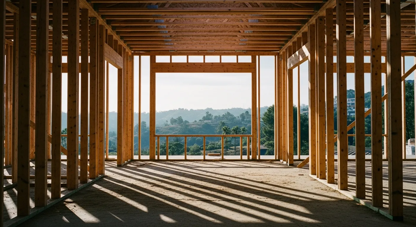 Custom home under construction by Weiss Construction in Pasadena